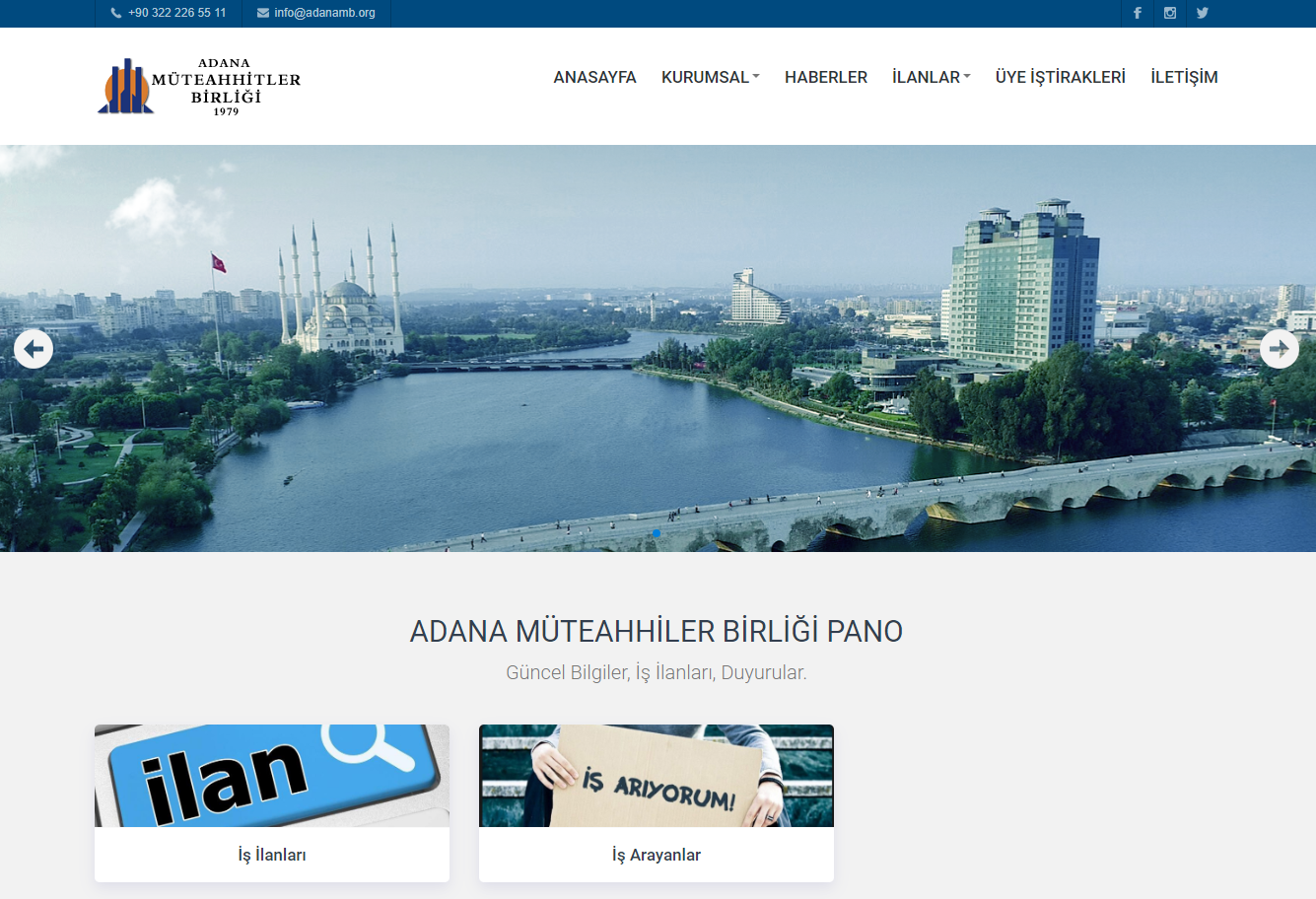 ADANA MUTEAHHITLER BIRLIGI web site tasarm